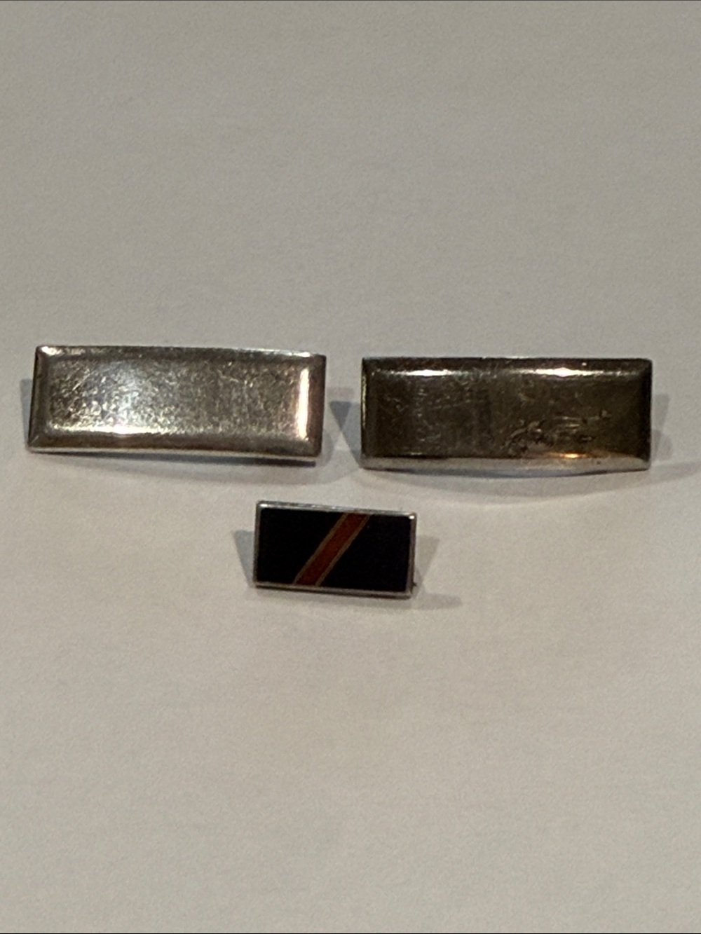 Lot 3 Vintage 925 Sterling Silver 8 grams Bar Tie Lapel Pins 1 1937 Pat # 206696